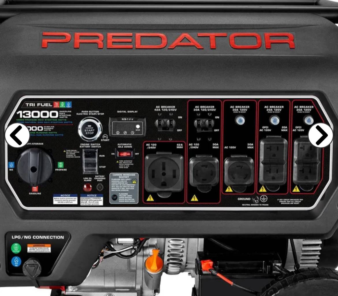 Generator – 50 Amp Predator 13000W