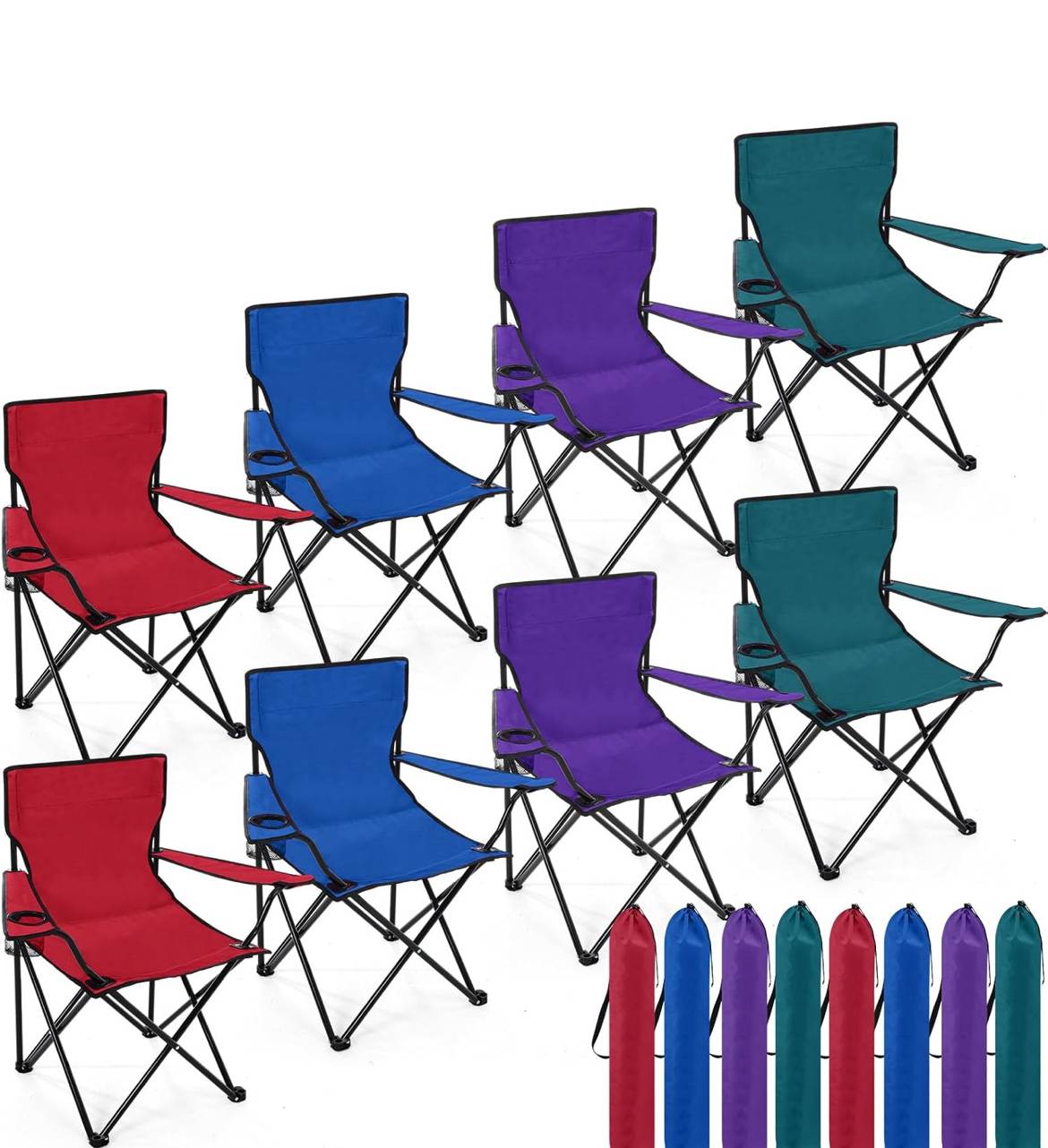 Camping Chairs – Set of 4 (x4 sets available)