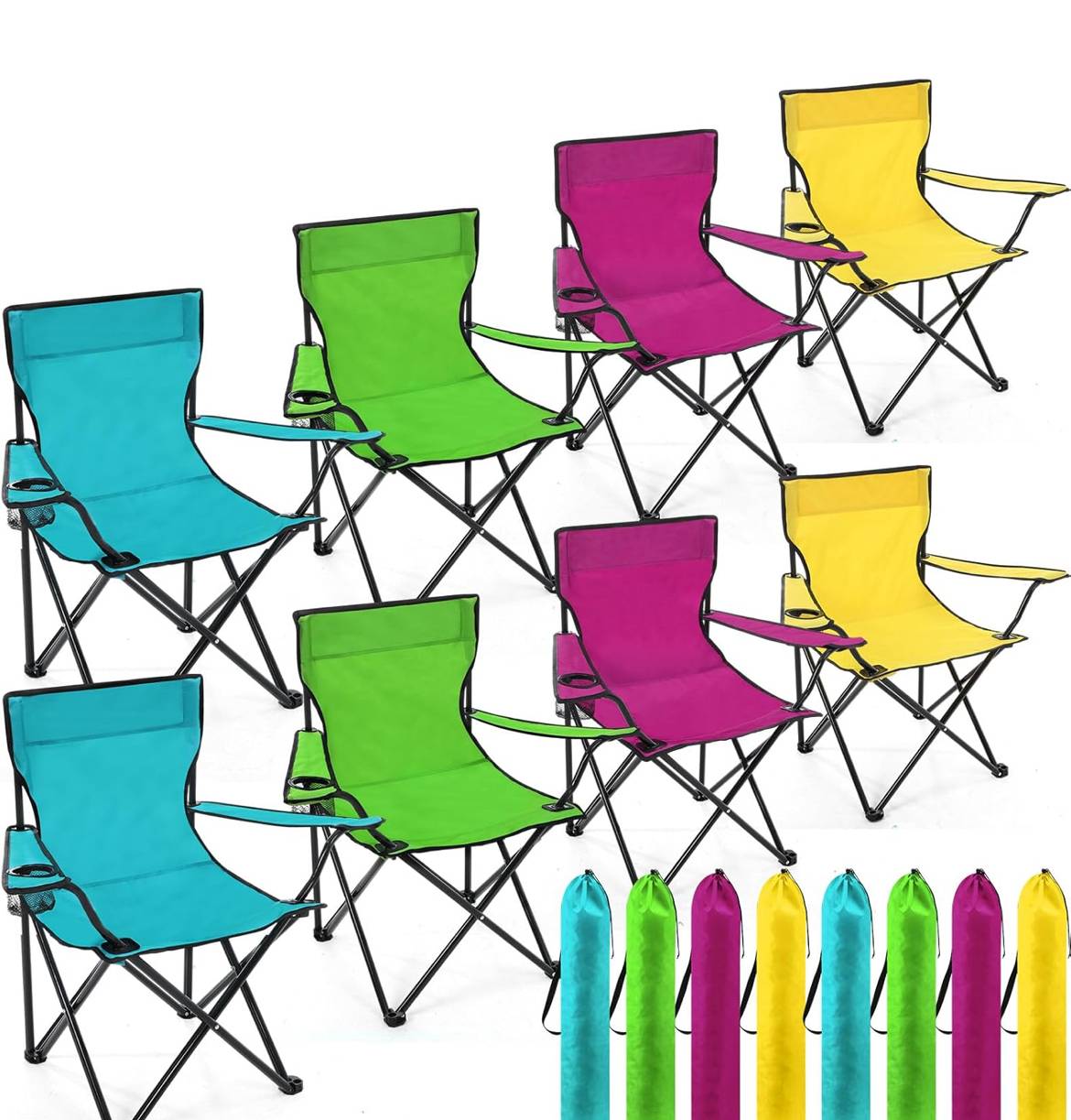 Camping Chairs – Set of 4 (x4 sets available)